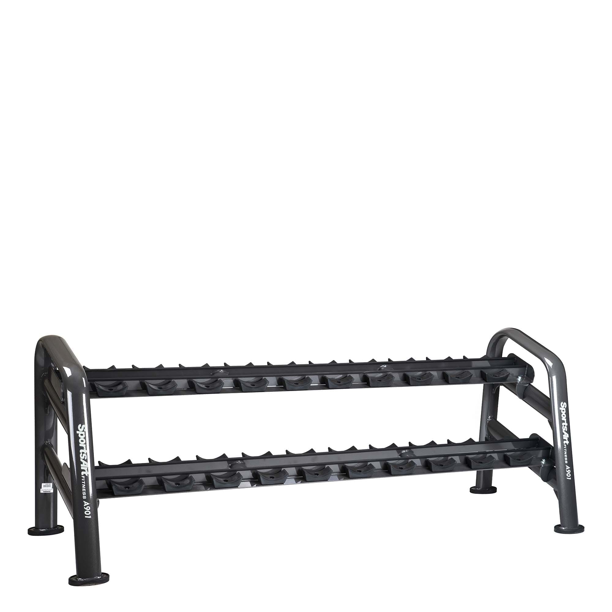 STATUS SERIES 10 PAIR PRO STYLE 2-TIER DUMBBELL RACK - SPORTSART (A901)