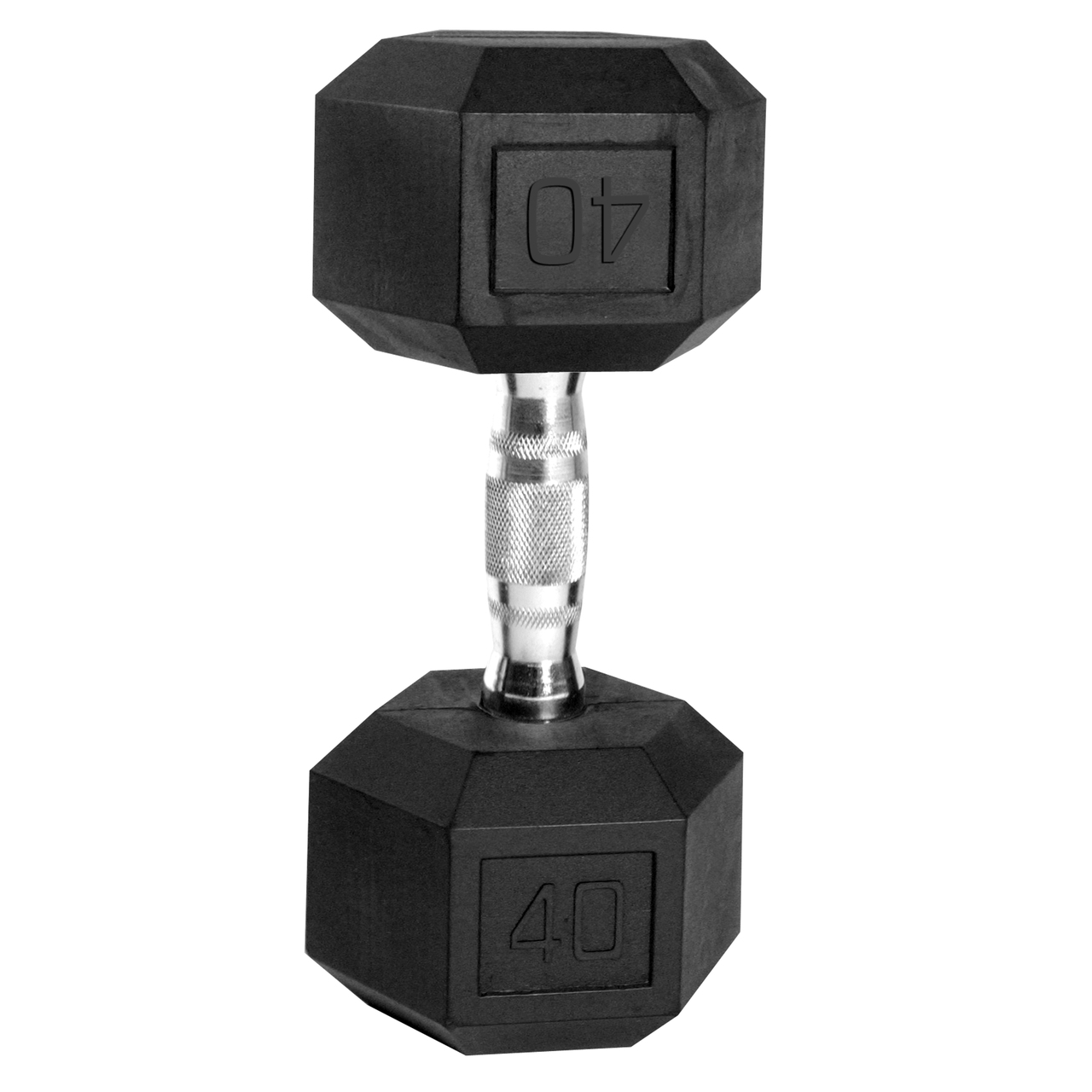 40 lb rubber hex dumbbells