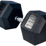 110LBS Rubber Dumbbell