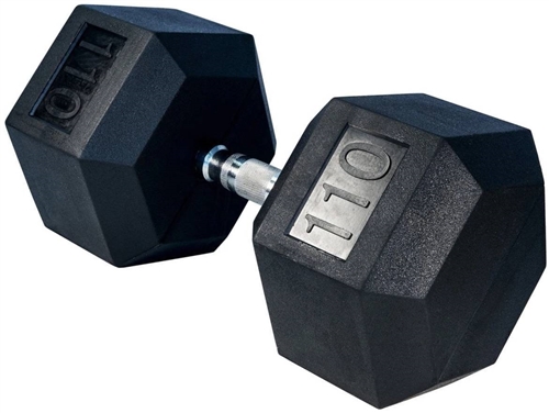 110LBS Rubber Dumbbell