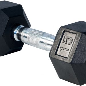 15LBS Rubber Dumbbell