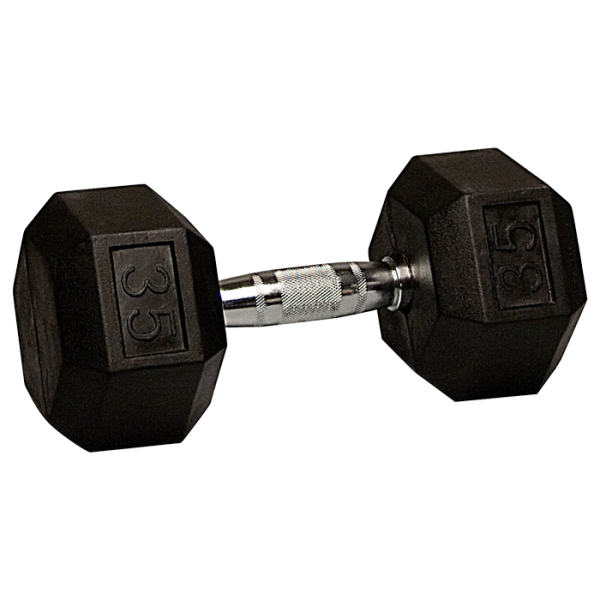 35LBS Rubber Dumbbell