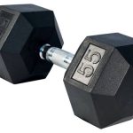 55LBS Rubber Dumbbell