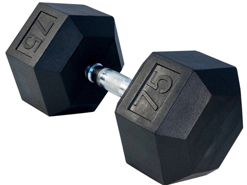 75LBS RUBBER DUMBBELL