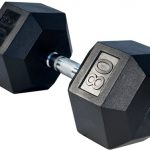 80LBS RUBBER DUMBBELL